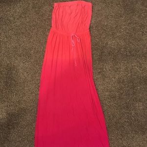 Old Navy pink strapless maxi